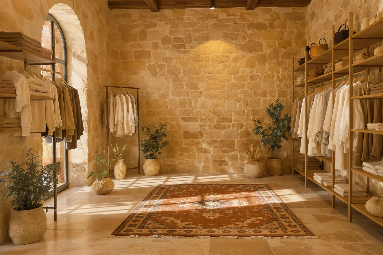 Heritage Boutique Interior - AI system location background