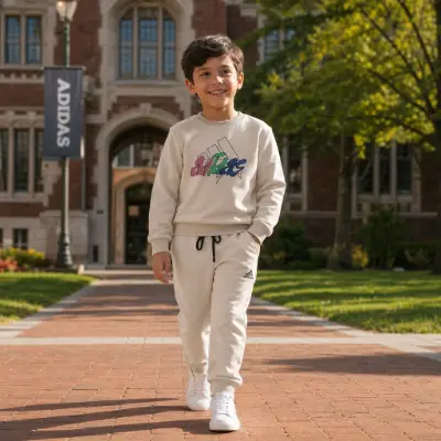 Kids' 2-Piece Graphic Crewneck Tracksuit Set thumb 3