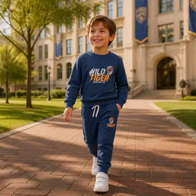 Kids' 2-Piece Graphic Crewneck Tracksuit Set thumb 4