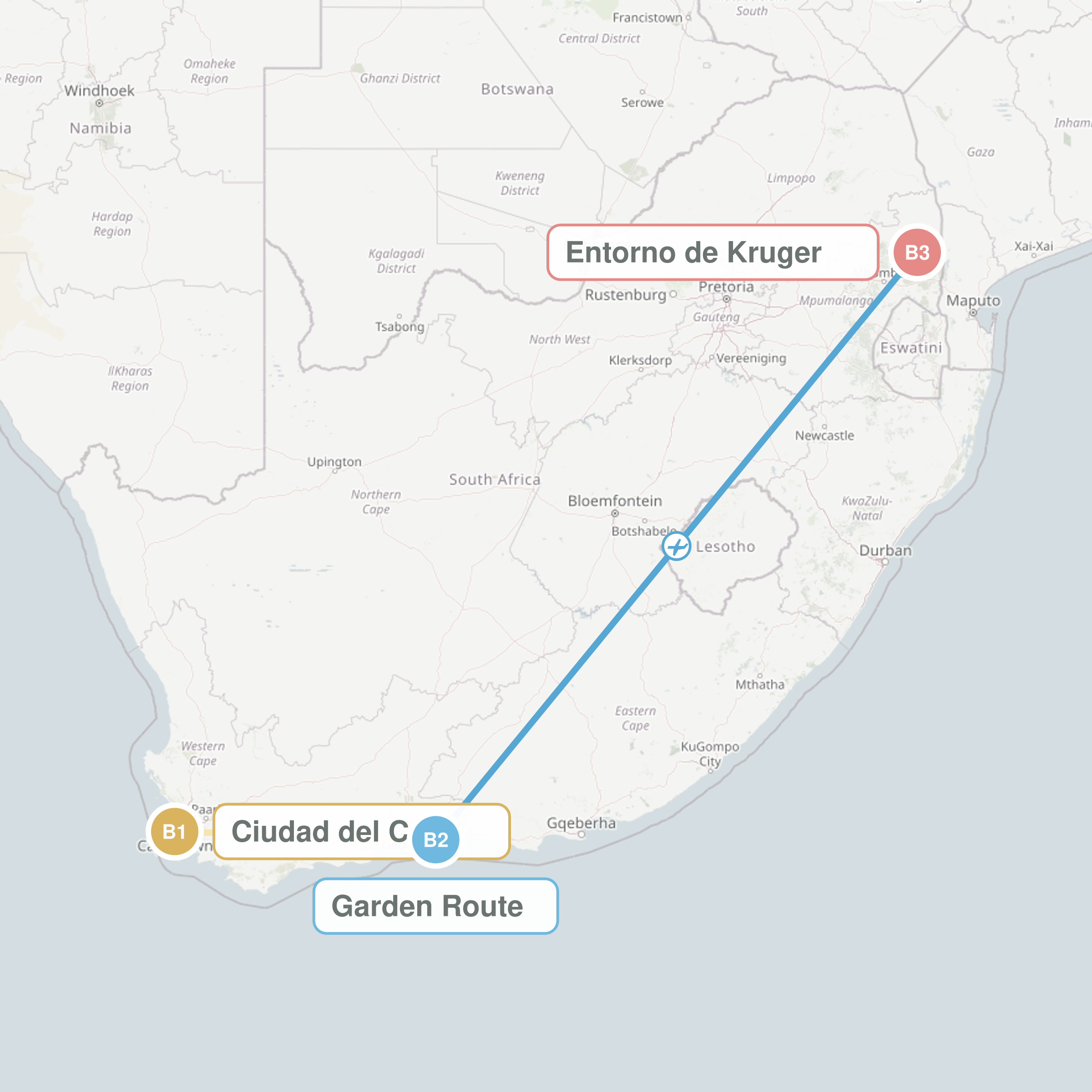 Ruta del viaje