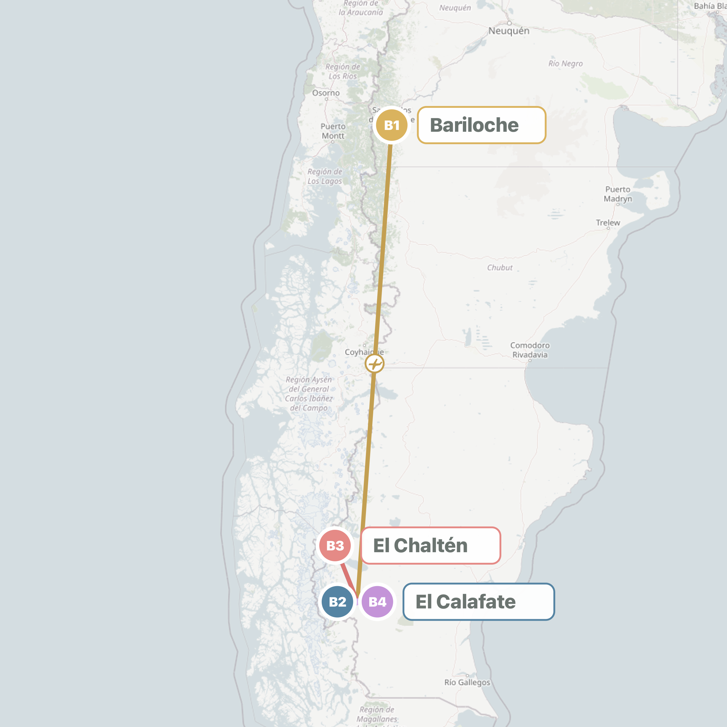Ruta del viaje