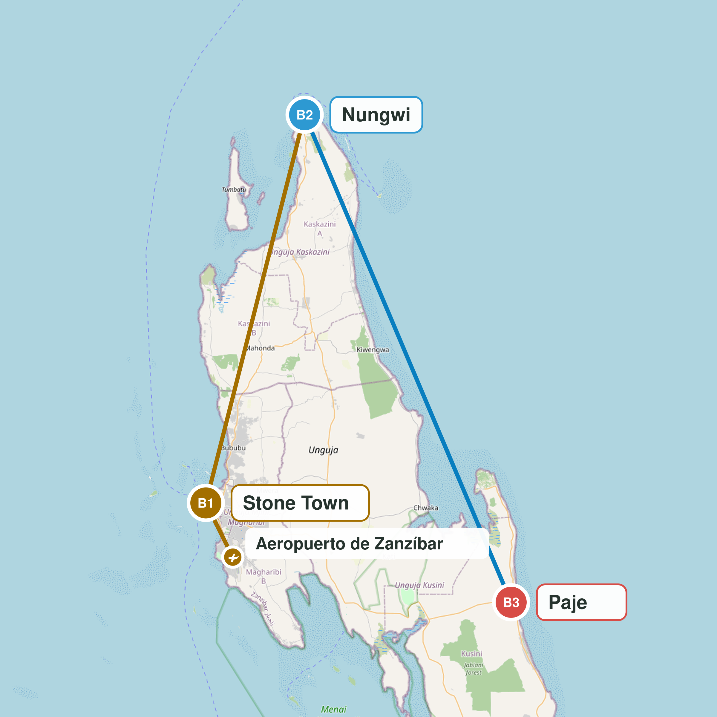 Ruta del viaje