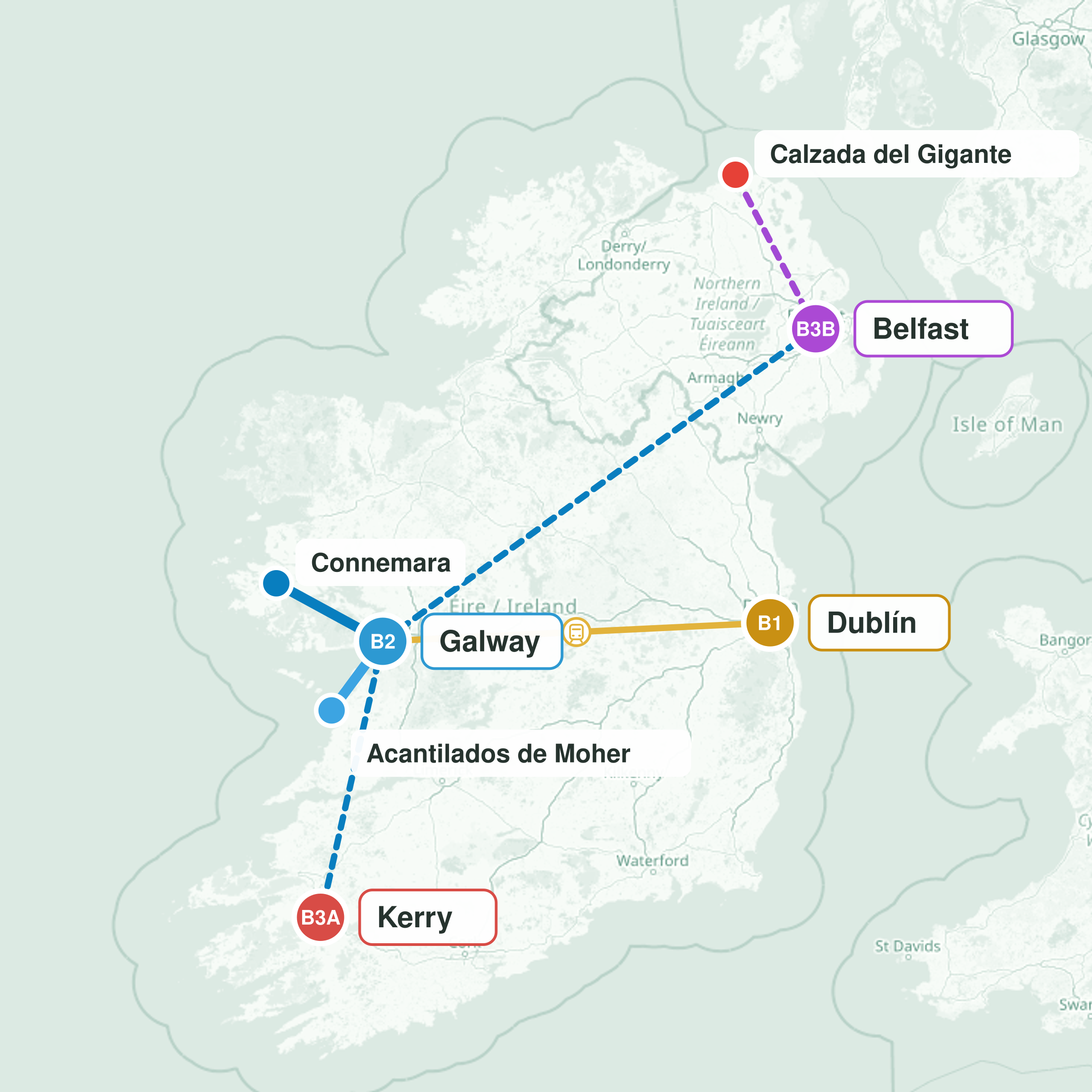 Ruta del viaje