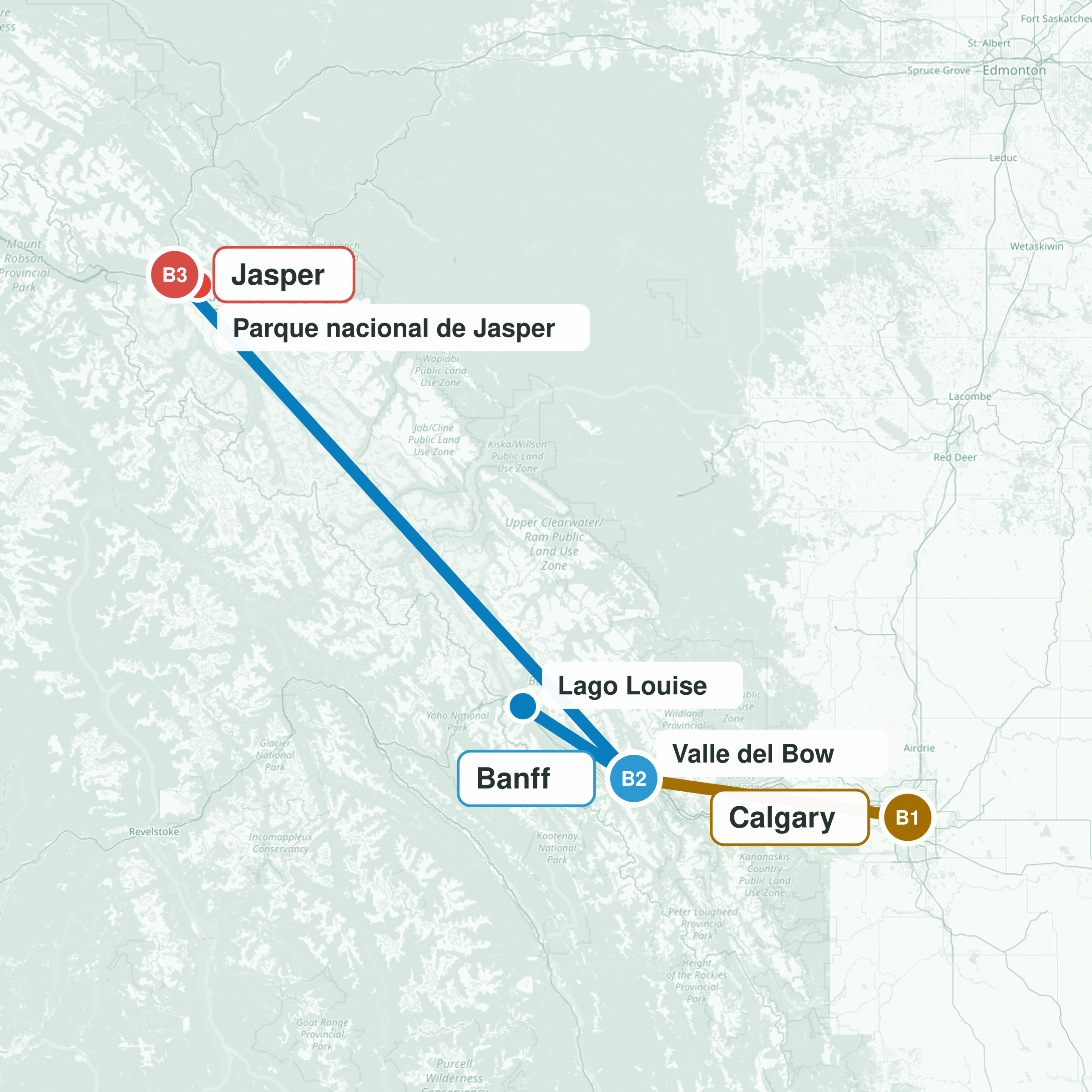 Ruta del viaje