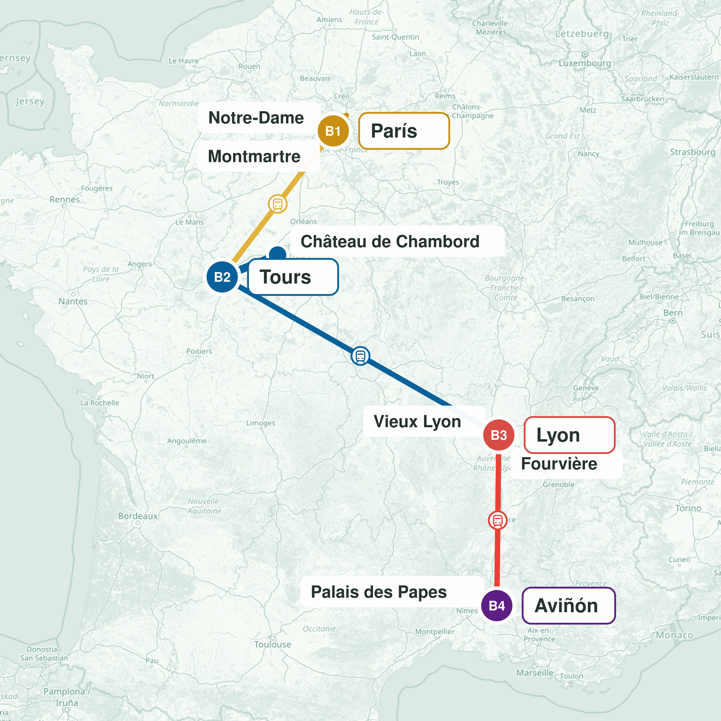 Ruta del viaje