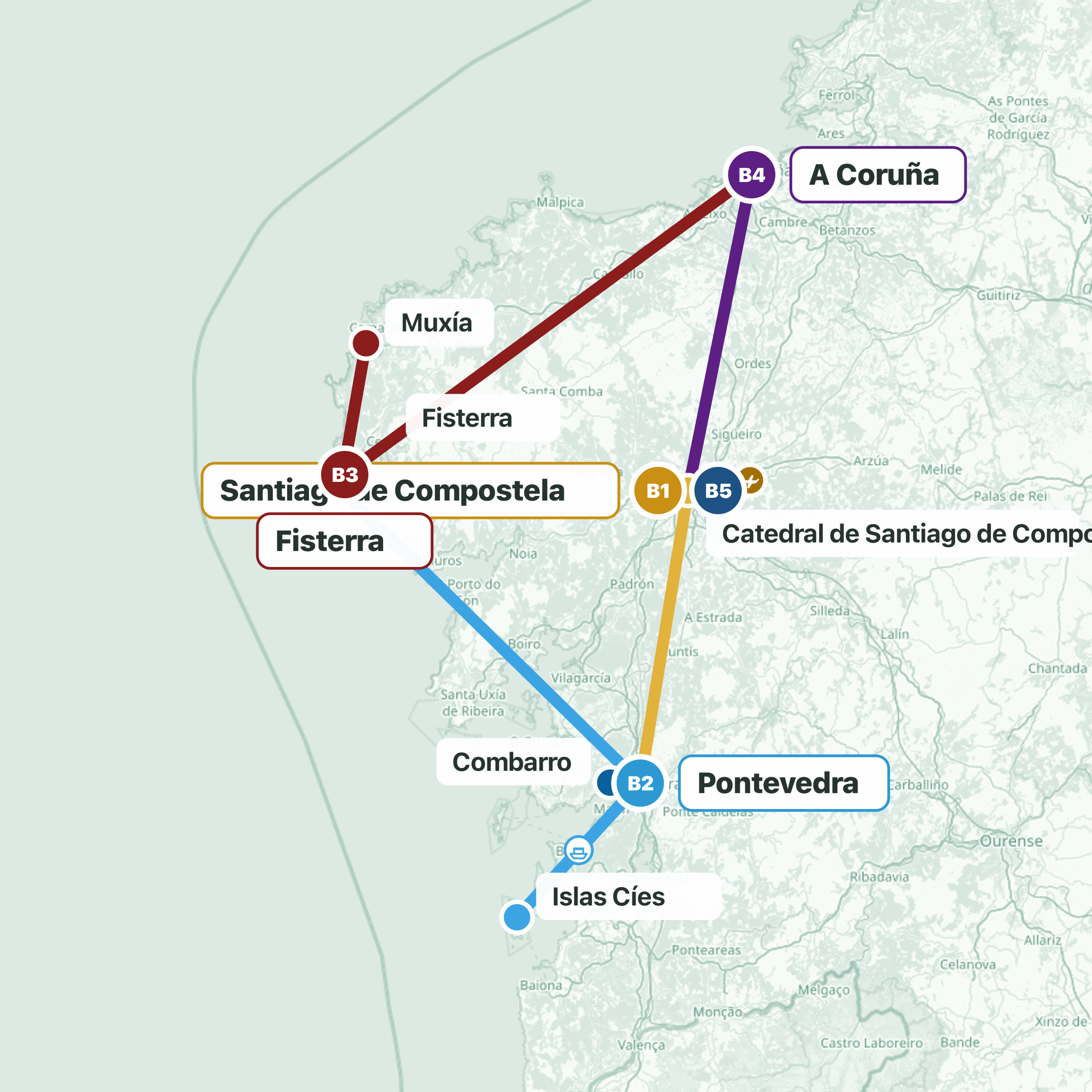 Ruta del viaje