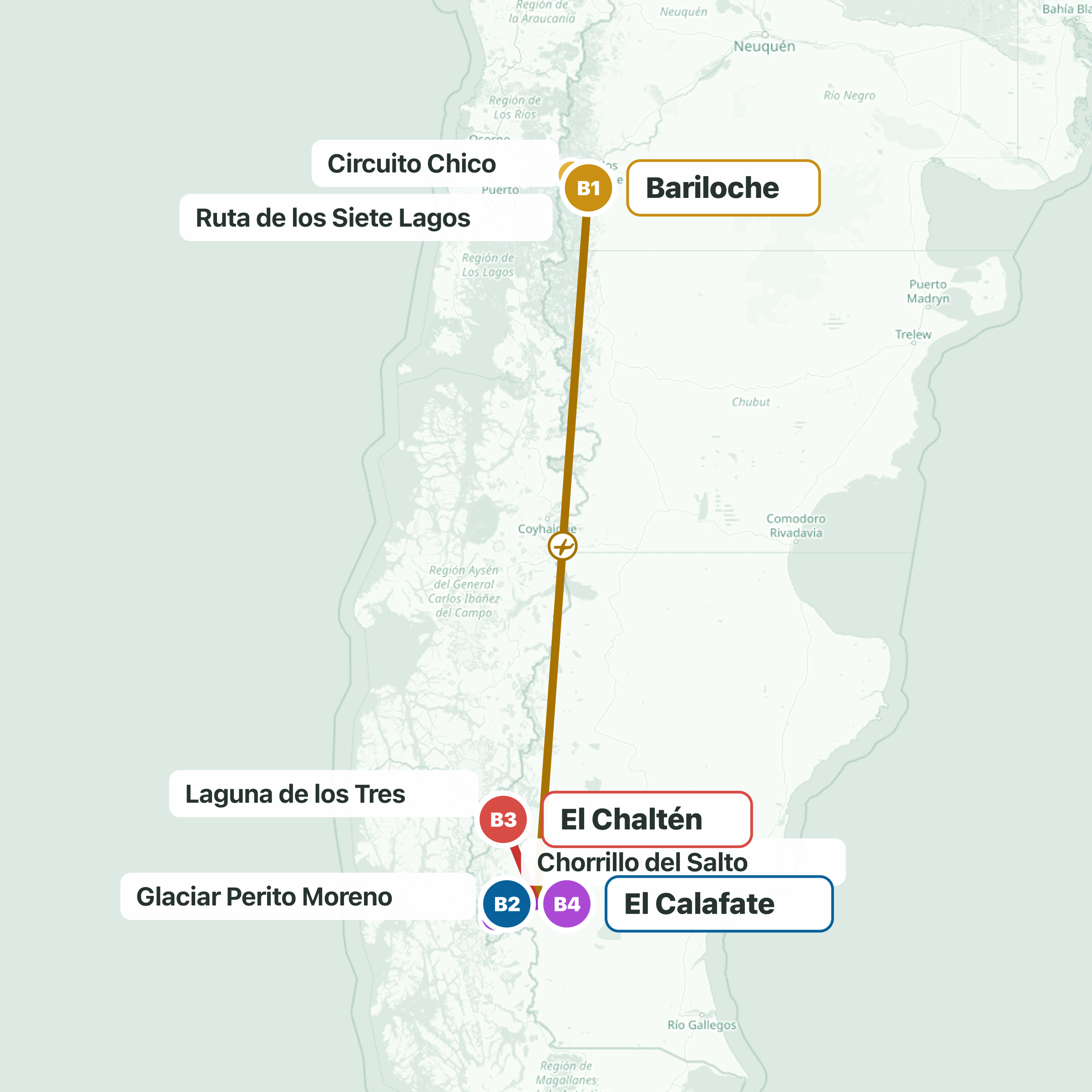 Ruta del viaje