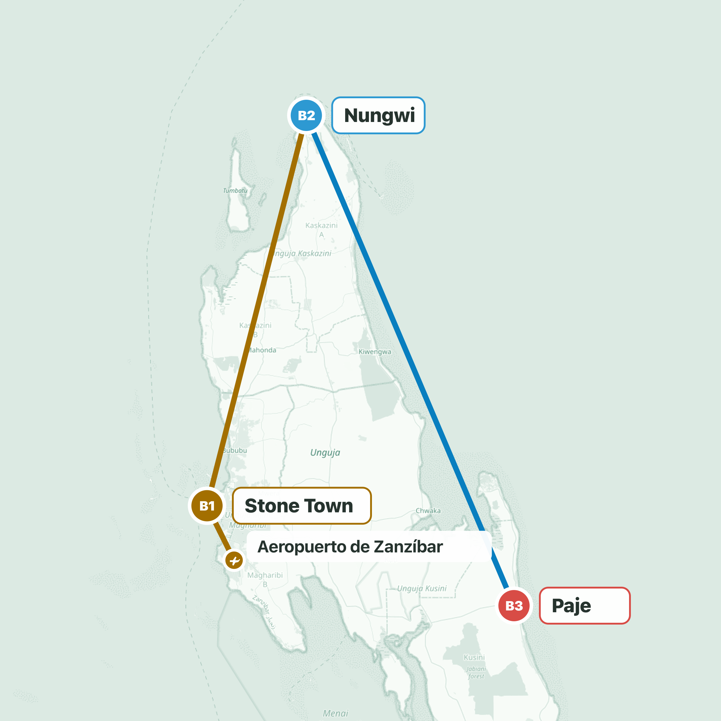 Ruta del viaje