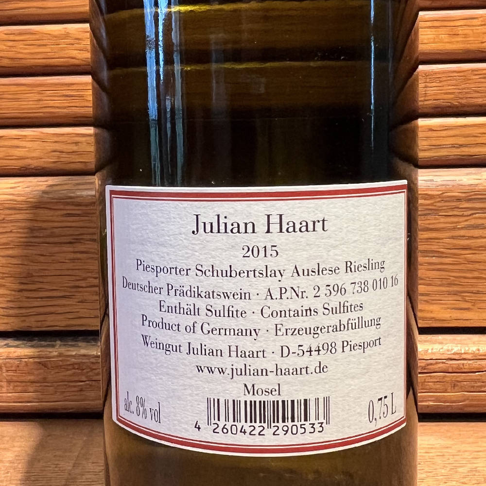 Julian Haart Schubertslay Auslese 2015