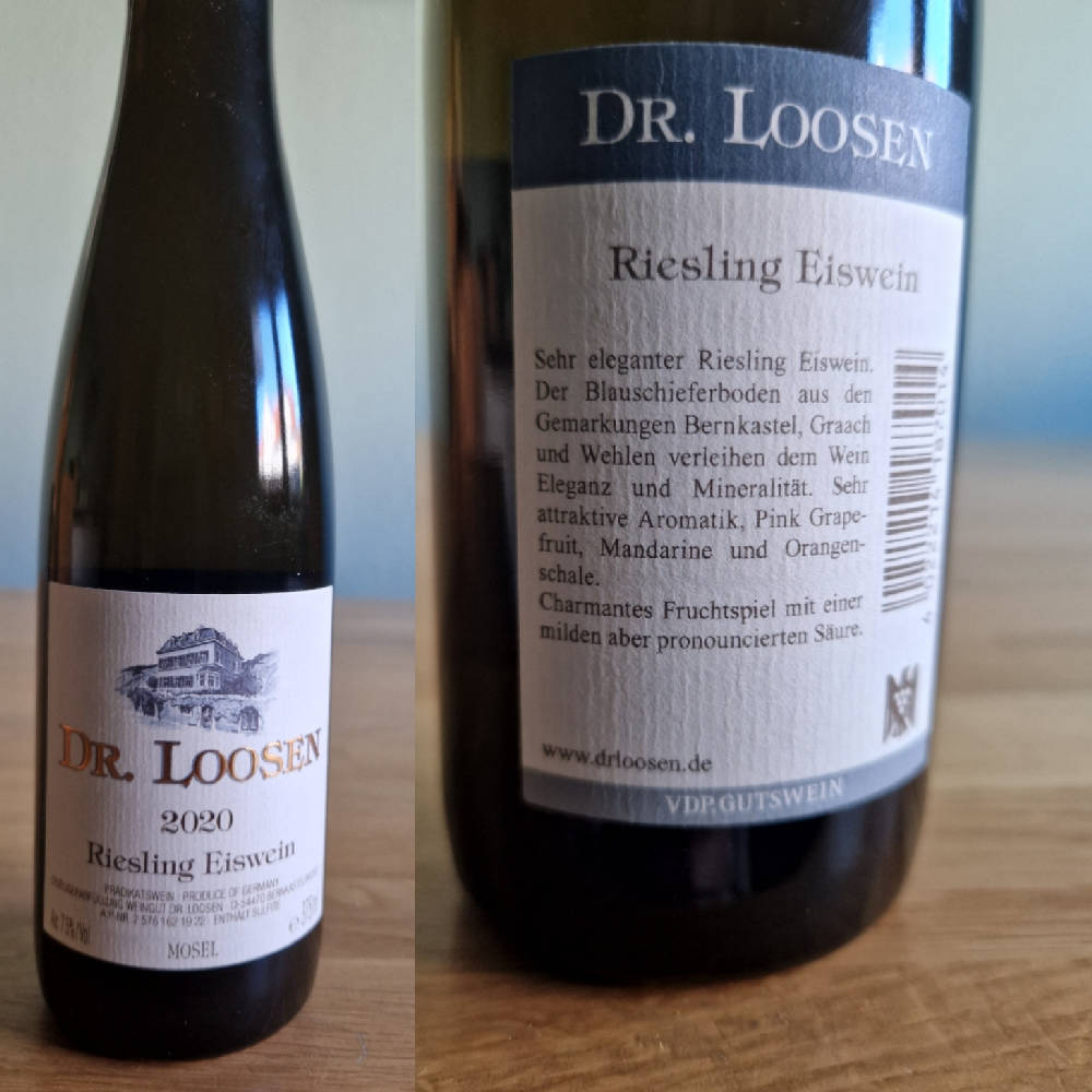 3 Fl. 2020 Riesling Eiswein, Dr. Loosen 0.375l