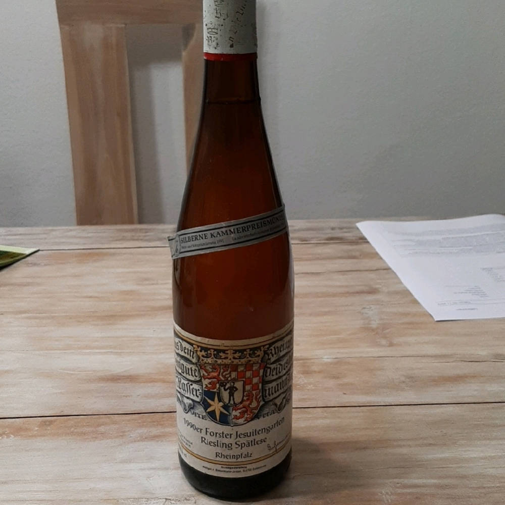 Auktion 1990er Forster Jesuitengarten Riesling Spätlese Rheinpfalz 