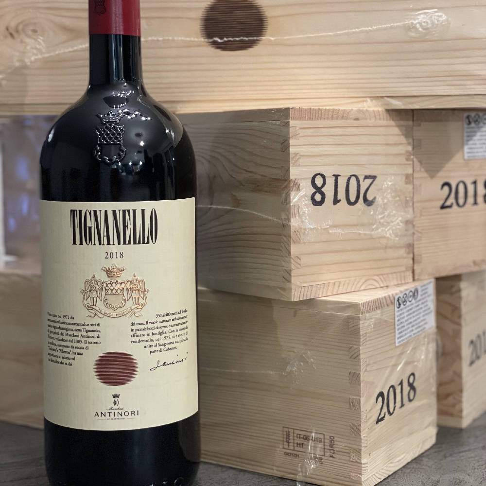Tignanello Magnum 2018 in Holzkiste 