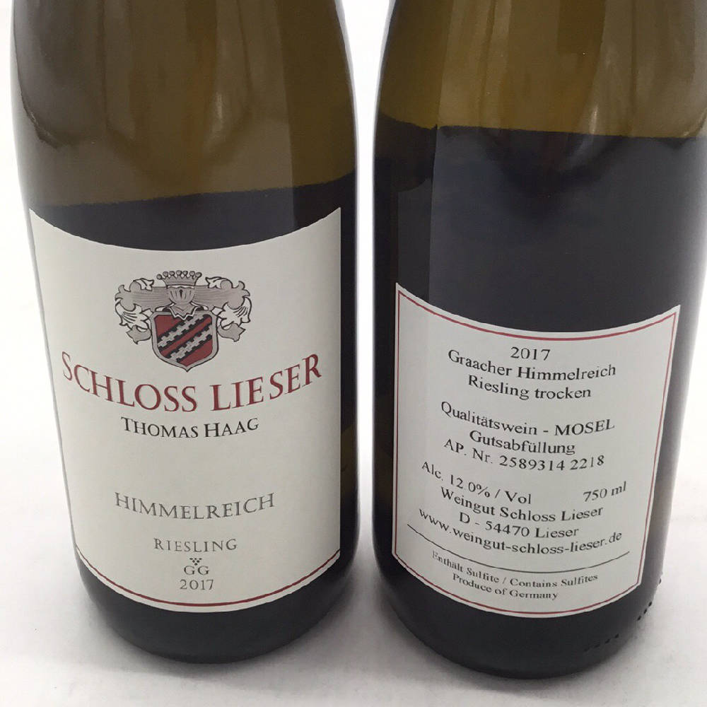 2x 2017 Weingut Schloss Lieser Thomas Haag Graacher Himmelreich GG Riesling