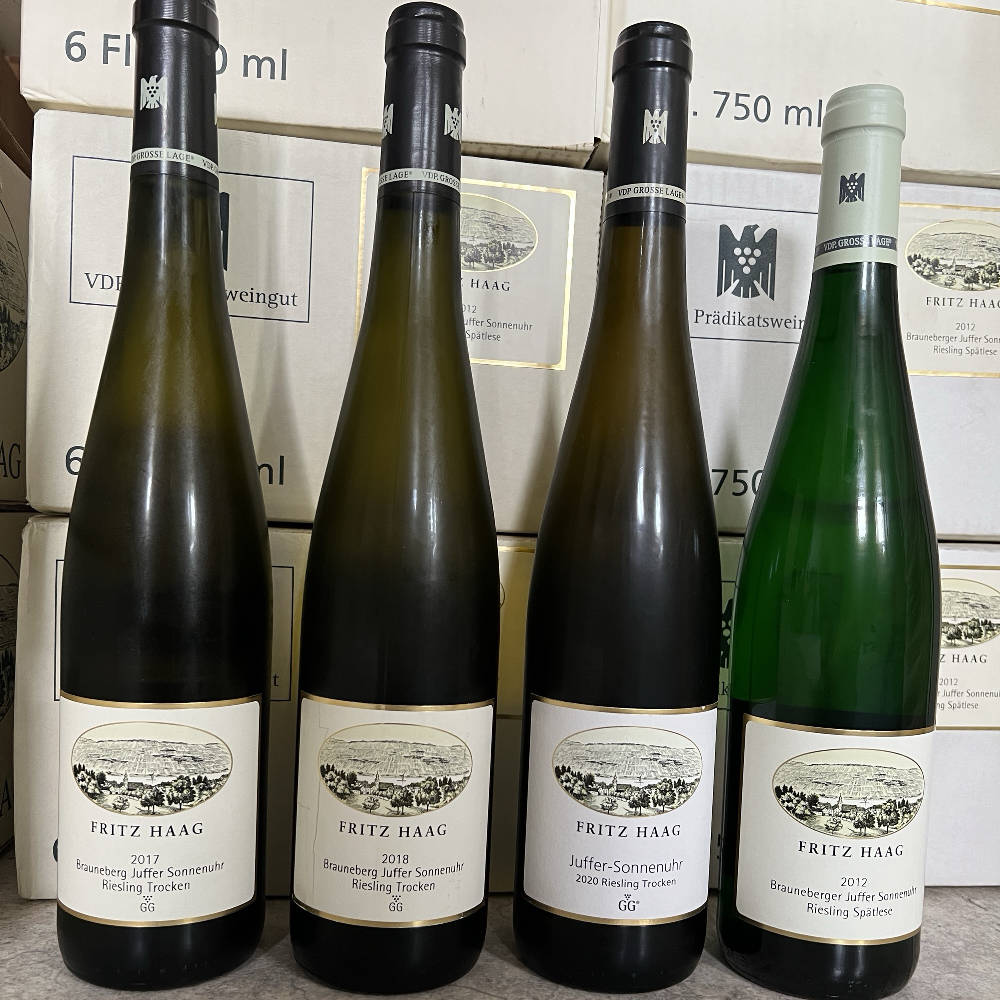 Fritz Haag Brauneberger Juffer Sonnenuhr GG und Spätlese