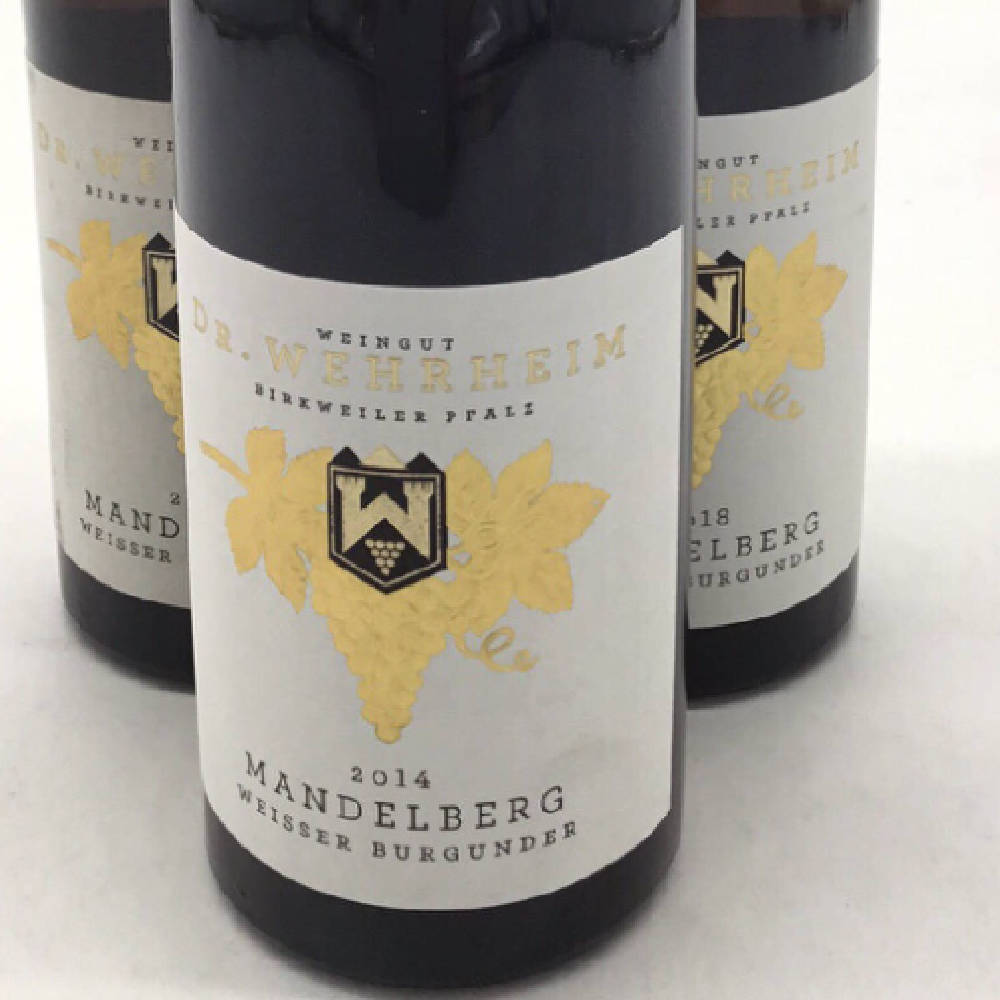 2014 2017 2018 Weingut Dr Wehrheim Birkweiler Pfalz Mandelberg Weißer Burgunder 