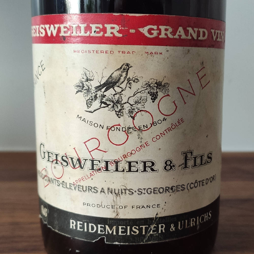 Geisweiler et Fils Bourgogne 1970