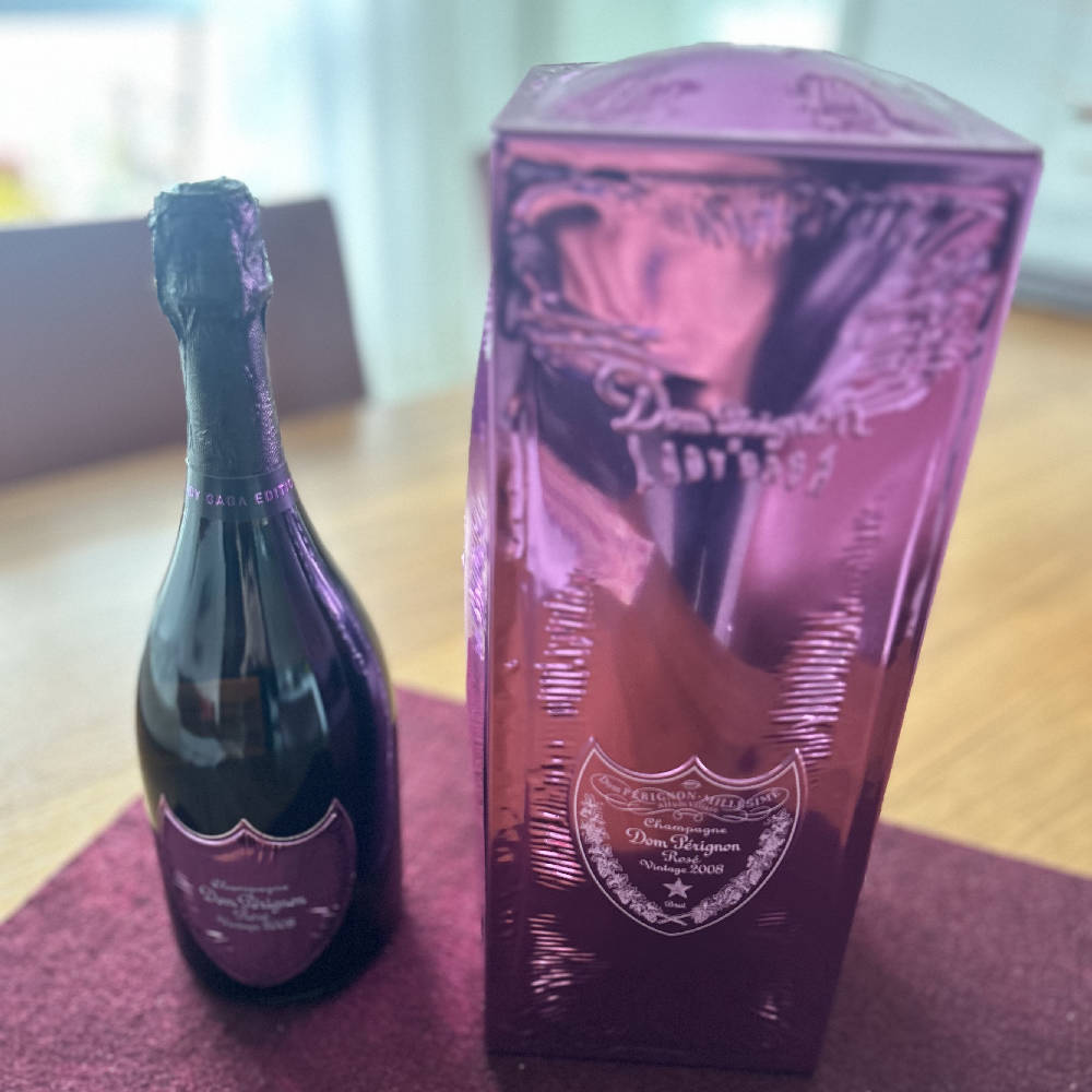 DOM PÉRIGNON VINTAGE ROSÉ 2008 CHAMPAGNER LADY GAGA LIMITED EDITION 0,75L OVP