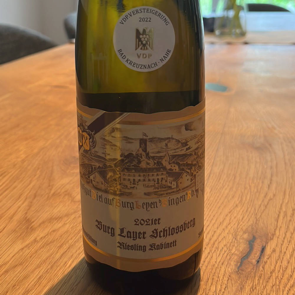 2021 Riesling Kabinett Burg Layer  Schlossberg Weingut Diel Nahe 