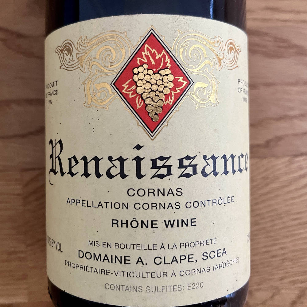 2015 Cornas Renaissance Domaine A. Clape