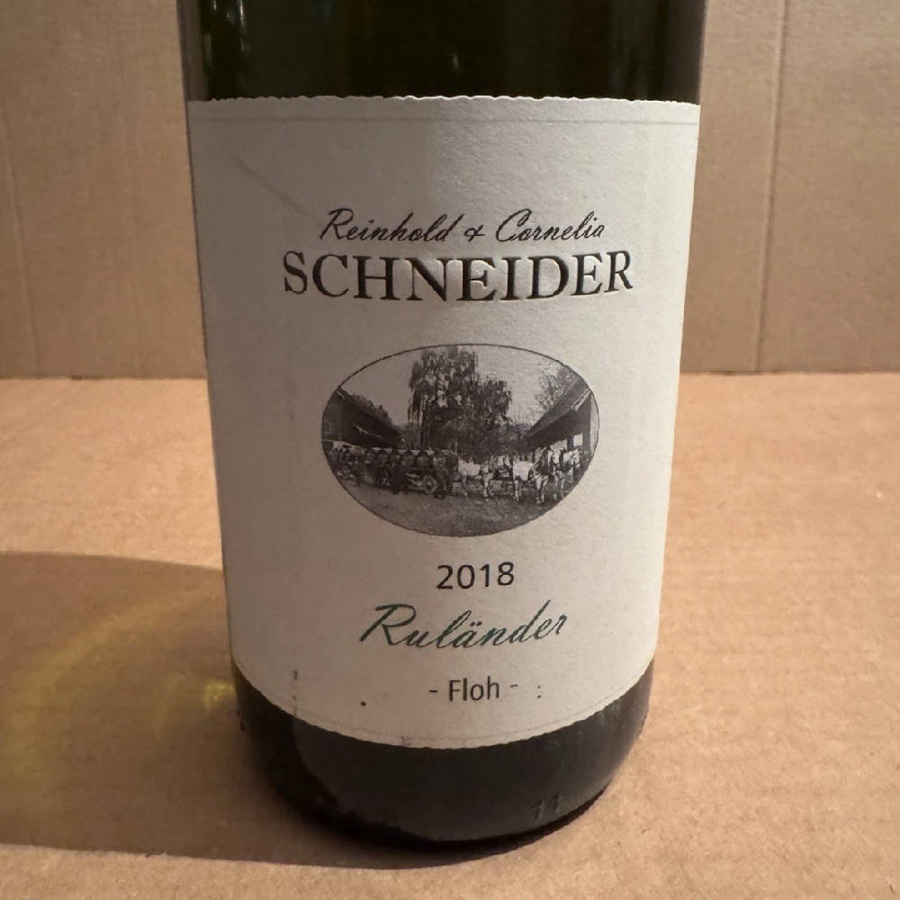 2018 Ruländer  Burgunder von Reinhold und Cornelia Schneider aus der Lage Floh