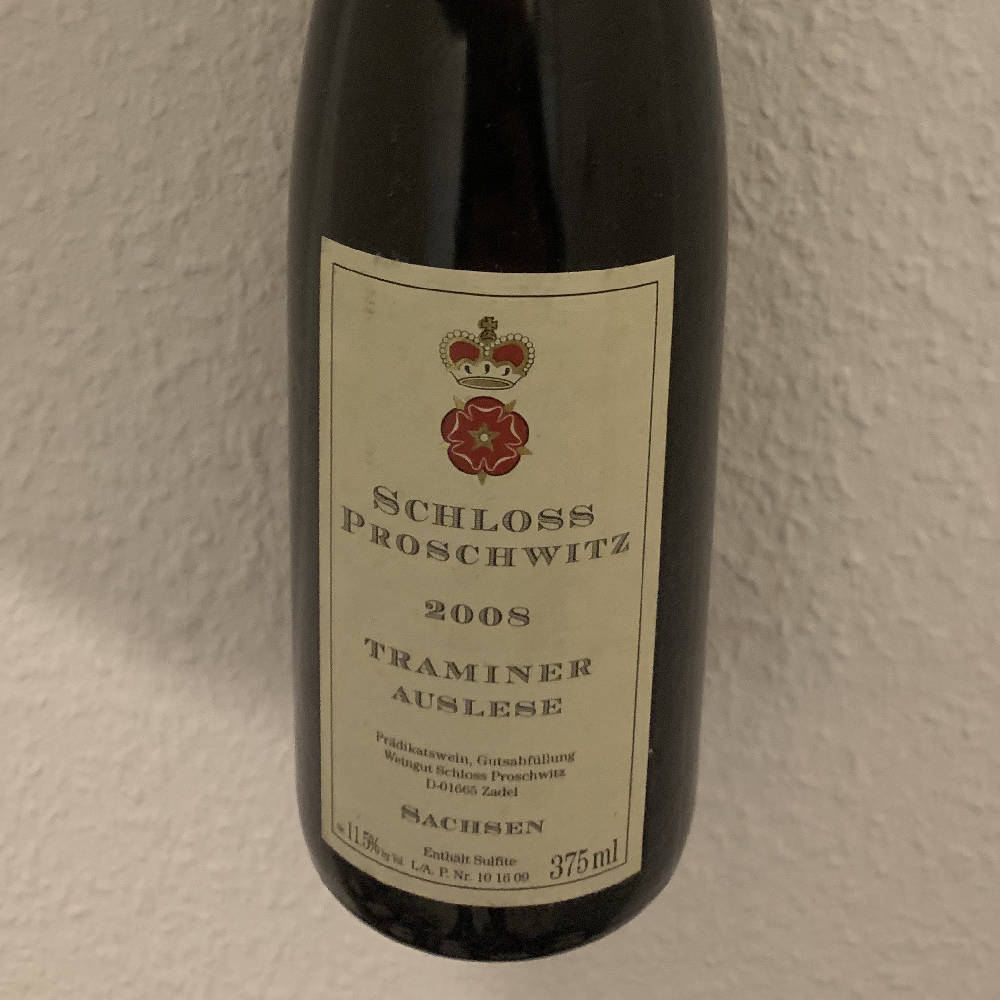 Schloß Proschwitz Traminer Auslese gereift