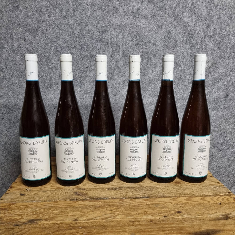 Weinpaket. 6x 1997 Bischofsberg Riesling Auslese, Georg Breuer/Rheingau 0,75l