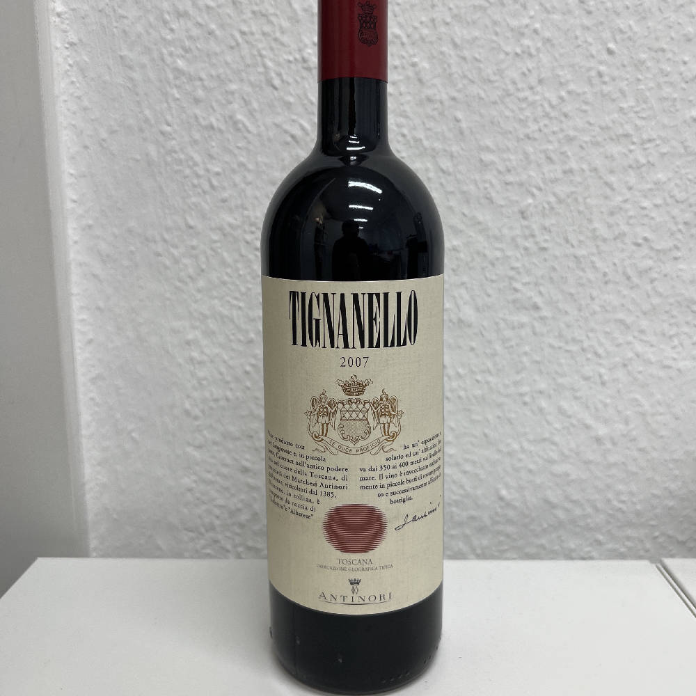 Tignanello 2007 perfekt gelagert.