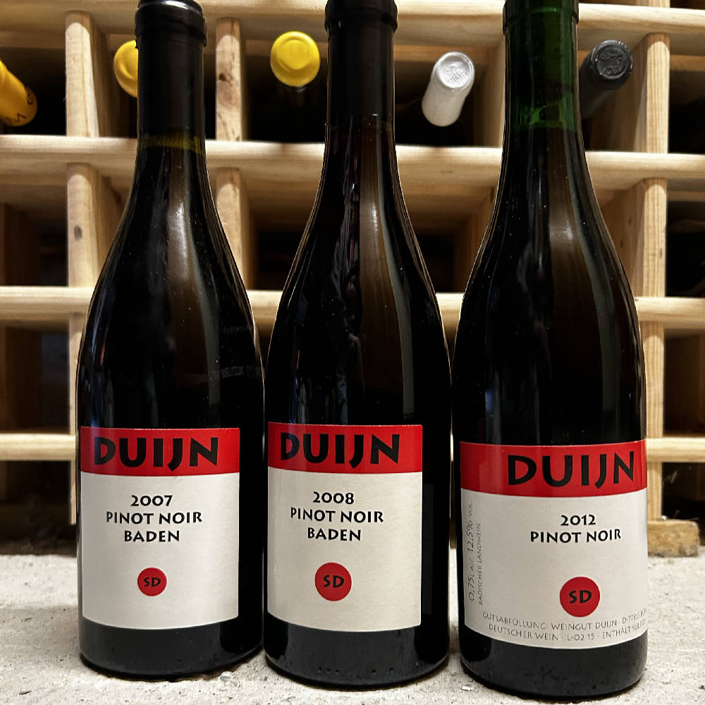 Jacob Duijn 2007, 2008, 2012 Pinot Noir SD