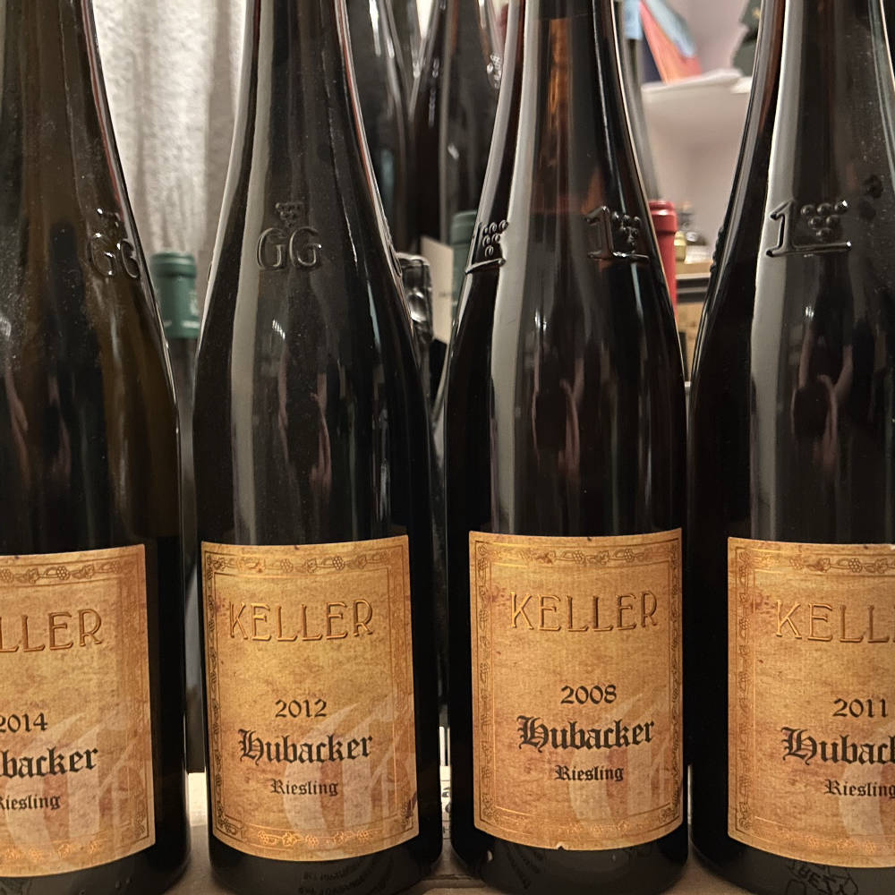 Riesling KPK gereift . Hubacker 08,11,12,14 . jeweils eine Flasche . Immer fachgerecht gelagert . Verkauf ohne Gewährleistung. 