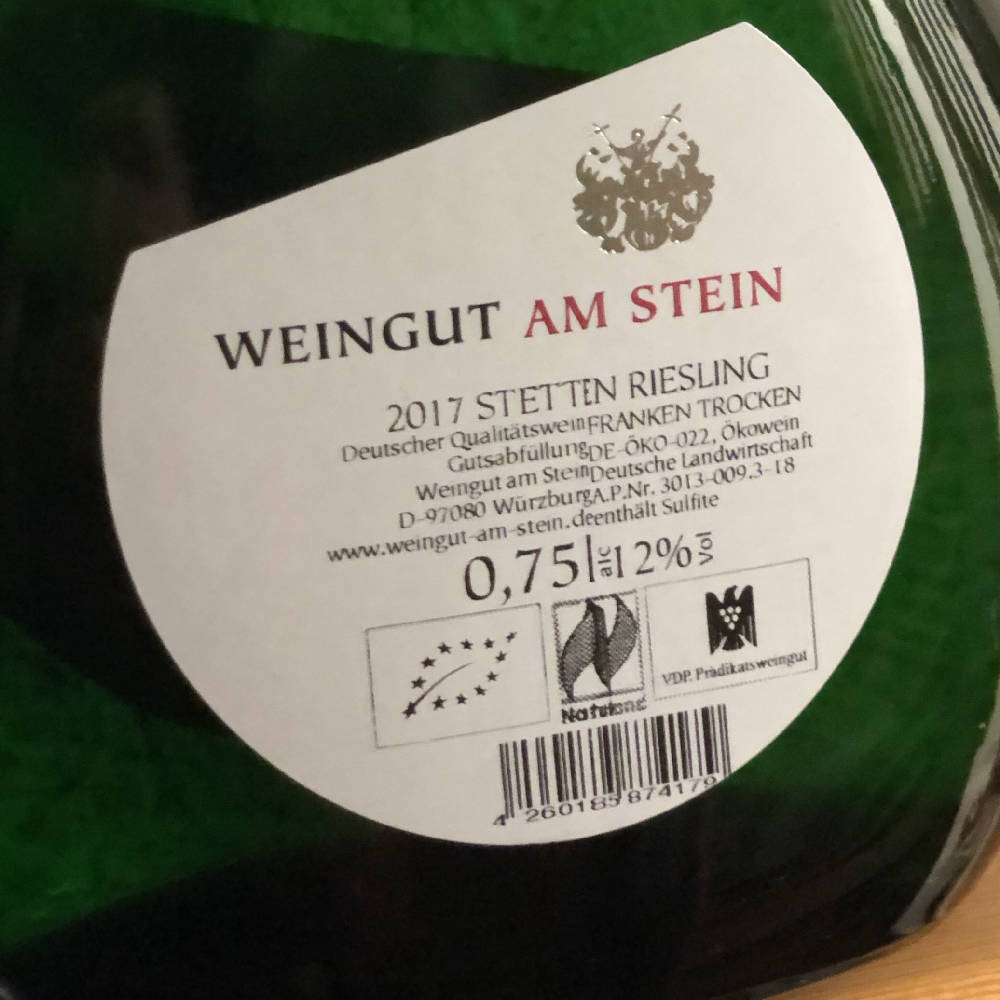 6 Flaschen Weingut am Stein 2017 Riesling trocken VDP Ortswein