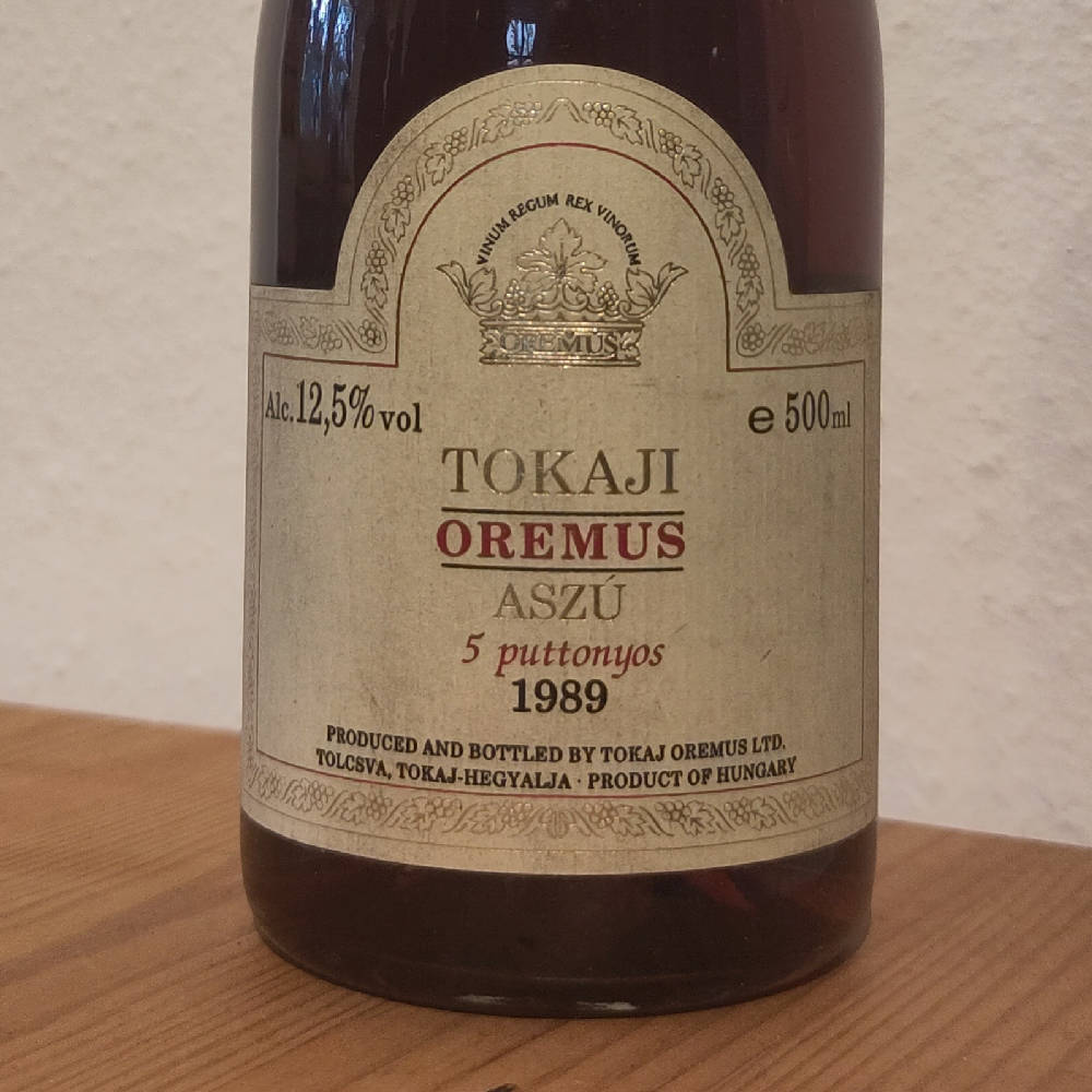 Tokaji Oremus 5 puttonyos - 1989