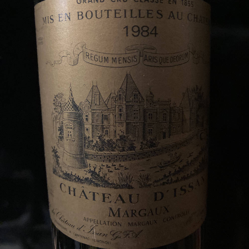 1984 3eme Grand Cru Classe Margaux Bordeaux, Château D‘Issan