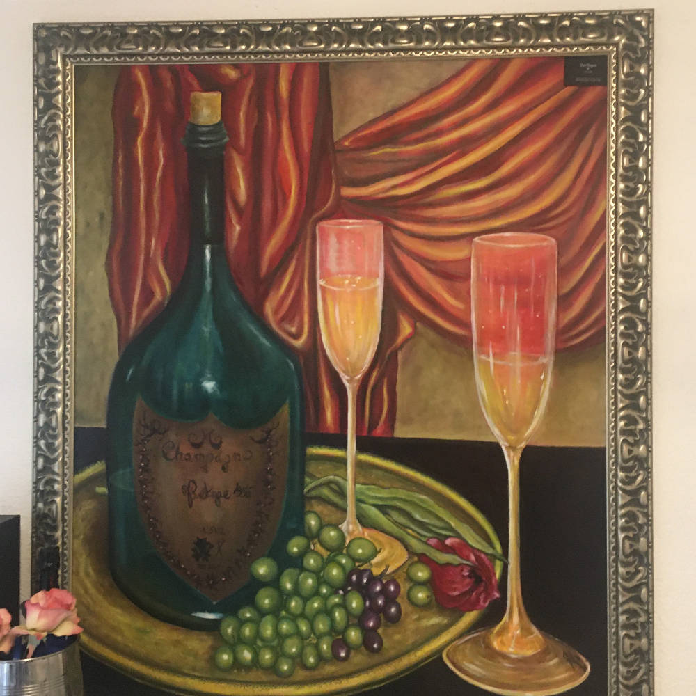 zum Verkauf Ölbild 100cm .120cm Champagne 
