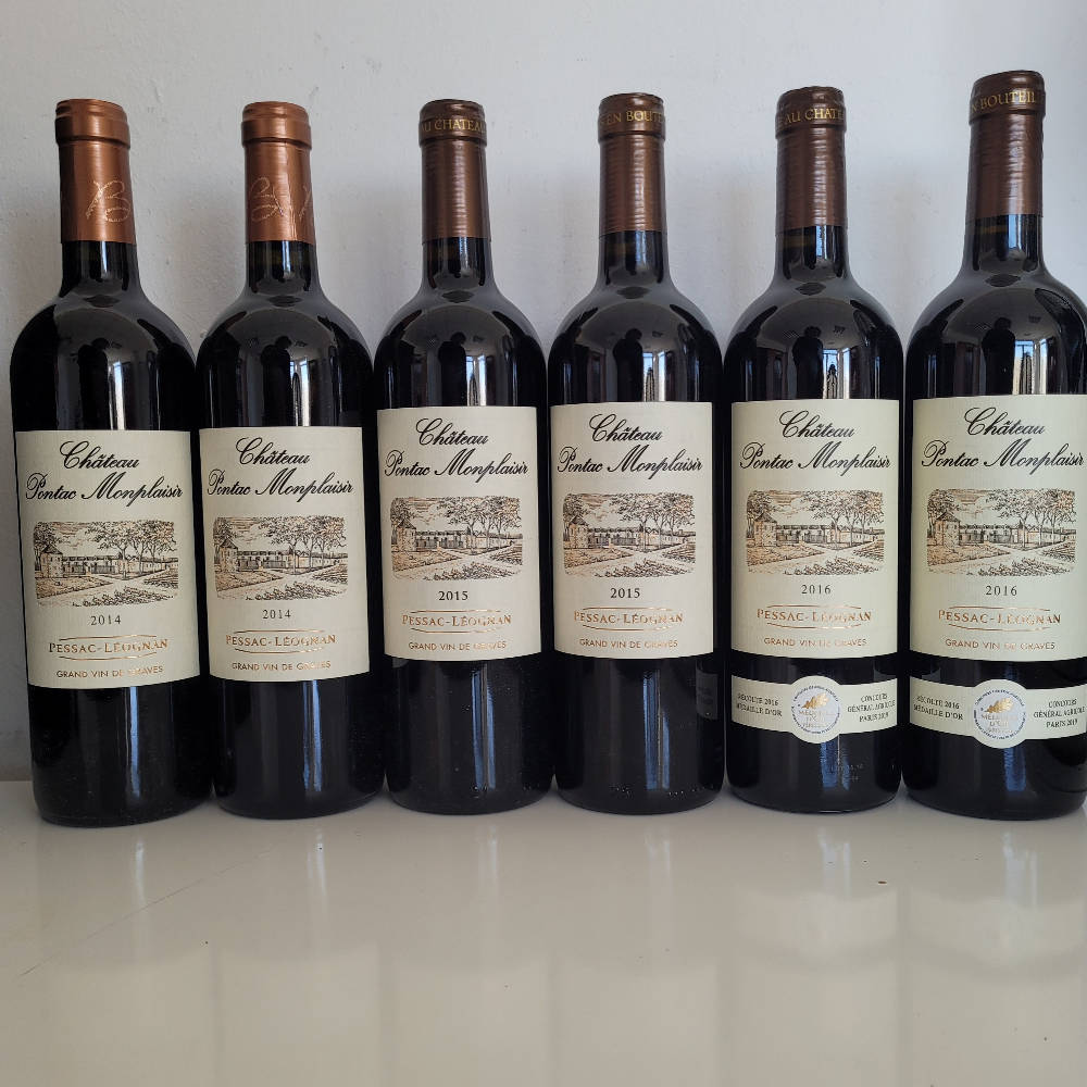 6 x Chateau Pontac Monplaisir 2014/2015/2016