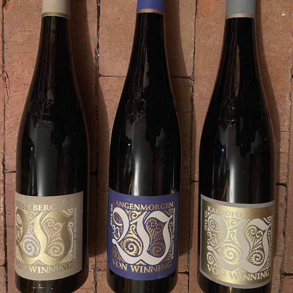 Von Winning Riesling GGs 2018 Kieselberg Langenmorgen Kalkofen