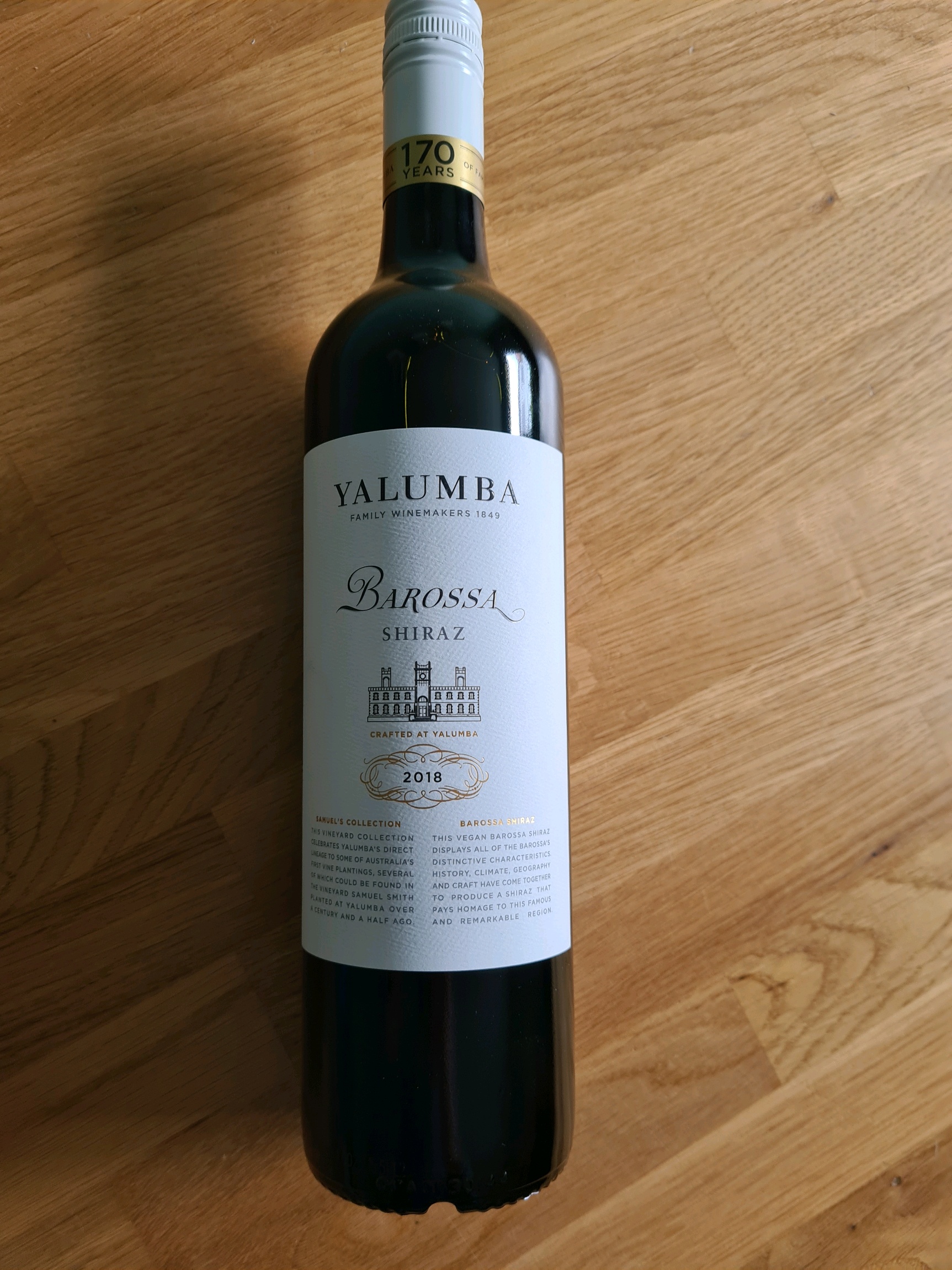 6 Fl. 2018 Shiraz "Barossa" yalumba 