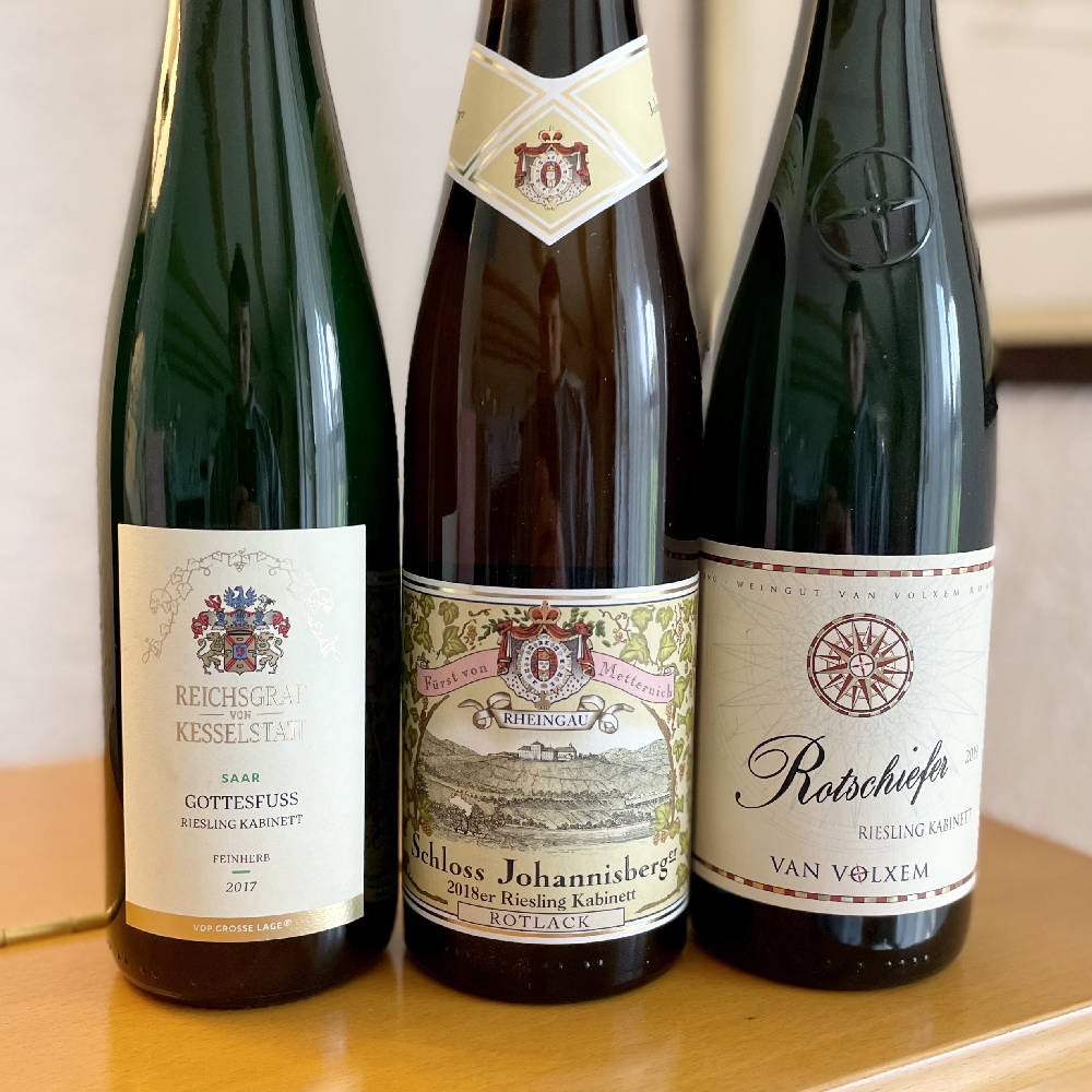 Riesling Kabinett feinherb Vertikale 2017-2019