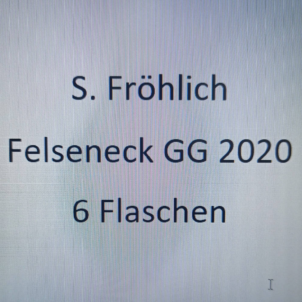 S. Fröhlich Felseneck GG 2020 - 6 Flaschen 