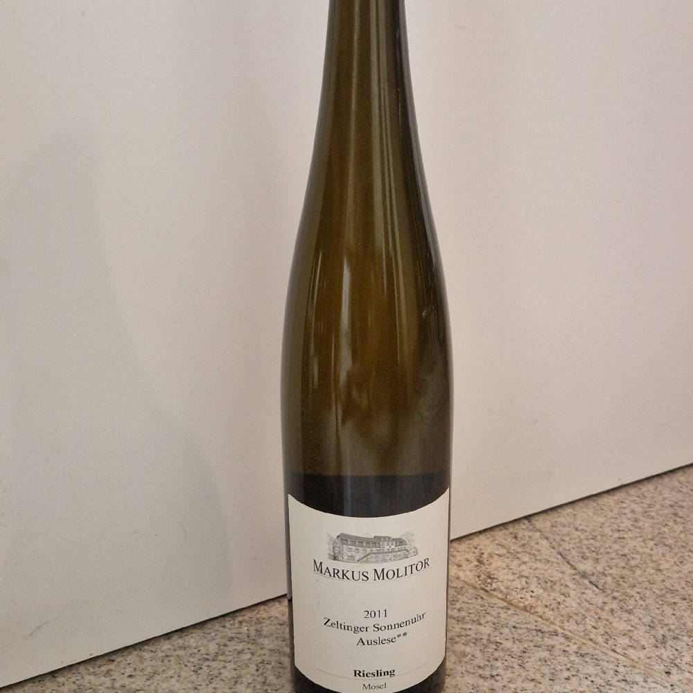 Markus Molitor 1,5l Zeltinger Sonnenuhr Auslese ** 2011 (Weiße Kapsel)