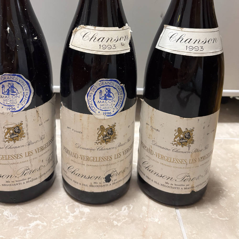 3 Fl. 1993 Pernand-Vergelesses Premier Cru Chanson 
