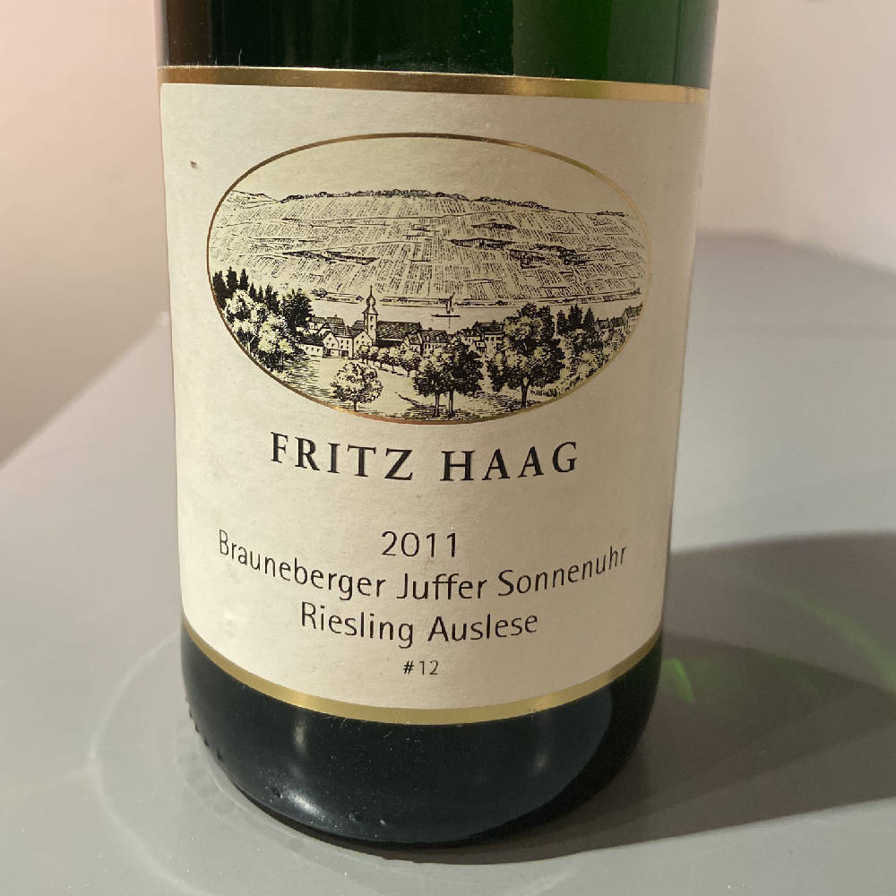 Fritz Haag Riesling Auslese 2011 Brauneberger Juffer Sonnenuhr Goldkapsel 