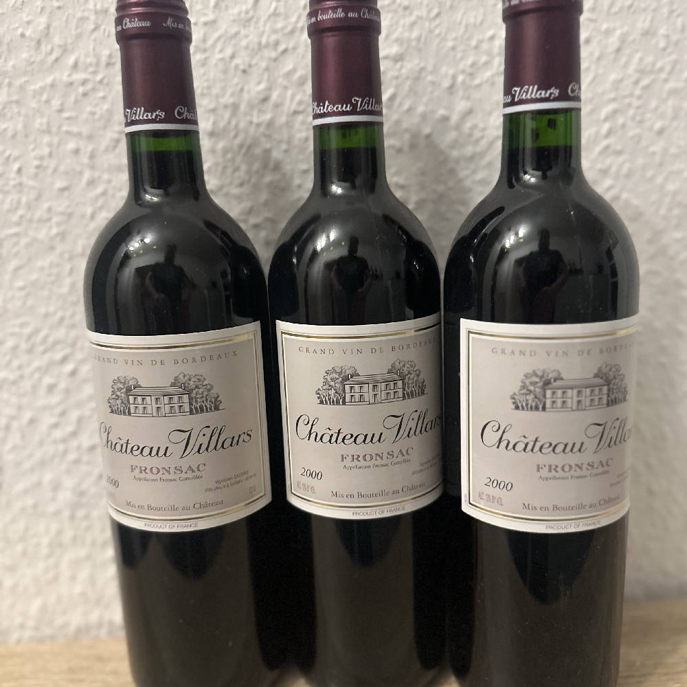 2000er Chateau Villars Fronsac AOC - 3 Flaschen 