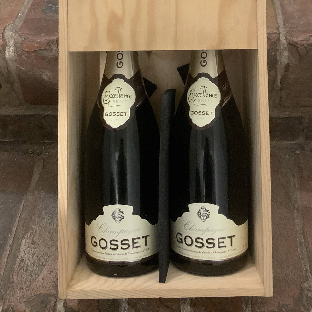 2 x GOSSET Champagner Extra Brut in Holzkiste