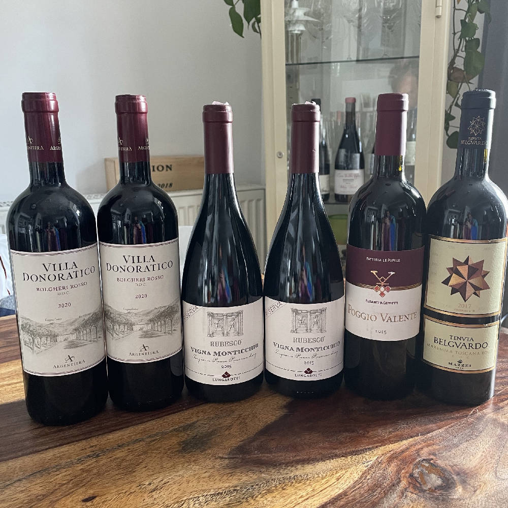 Toskana Paket, Lungarotti, Mazzei, Argentiera, Le Pupille 