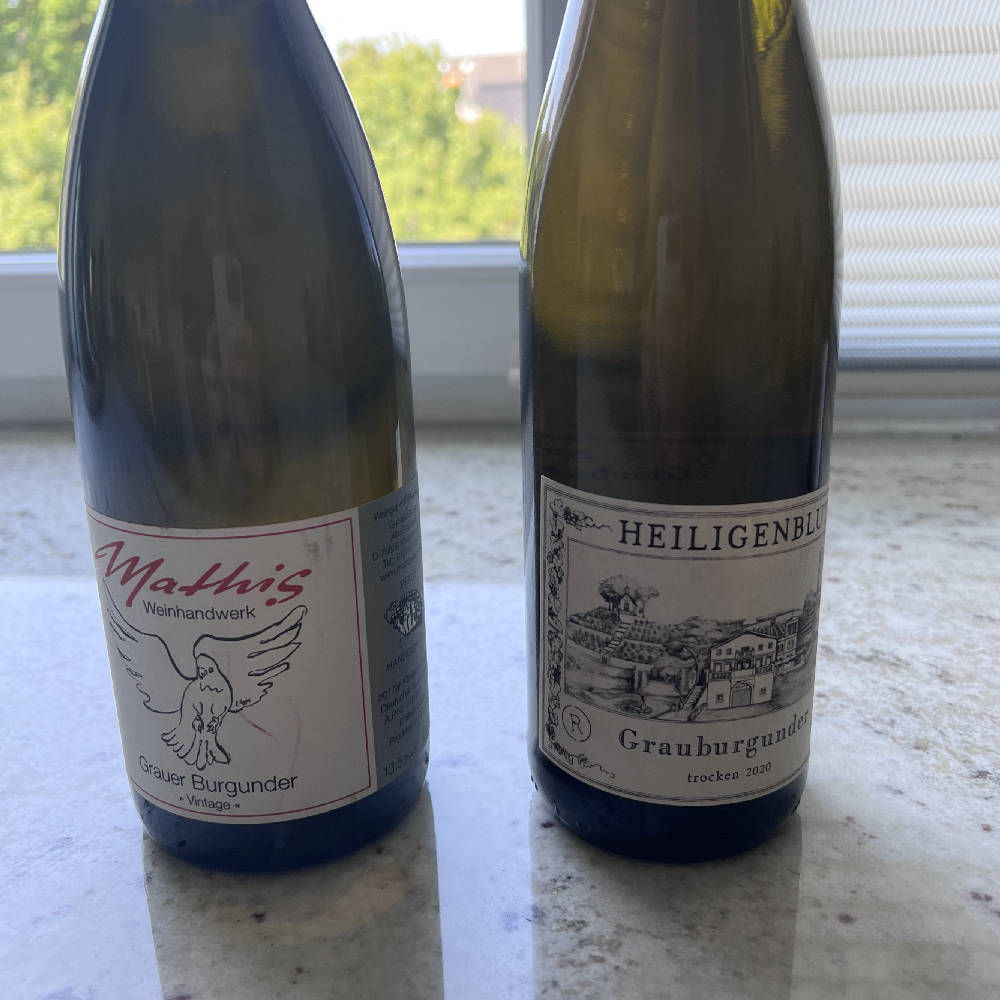 Mathis Vintage 2017 Grauburgunder + Heiligenblut 2020 trocken Grauburgunder