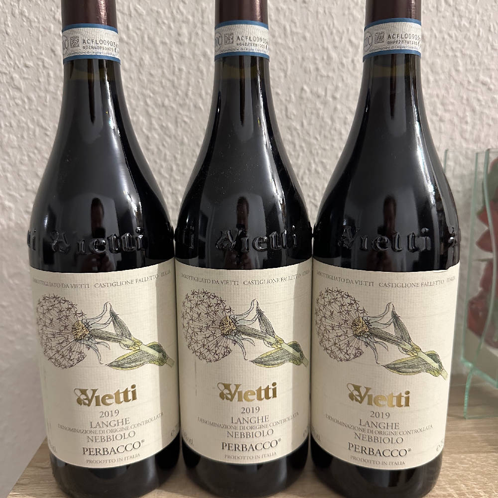 3 x Vietti Langhe Nebbiolo Perbacco 2019