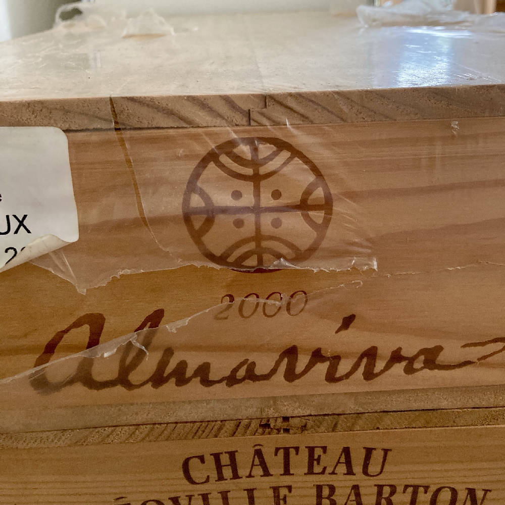 Almaviva 2000 6 Flaschen in OHK, geschlossen.