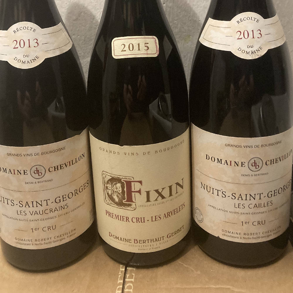 3er Paket Pinot Noir Burgund 1er Cru Chevillon, Berthaut