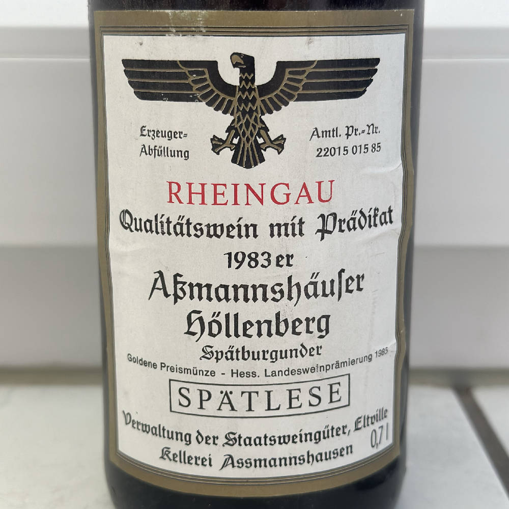 1983er Aßmannshäuser Höllenberg Spätburgunder