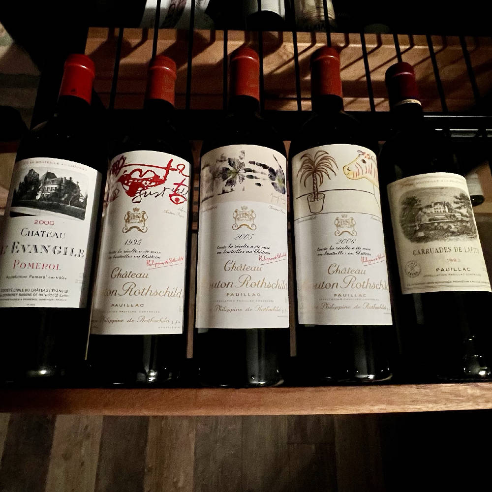 Chateau Evangile, Mouton Rothschild,Carruades de Lafite